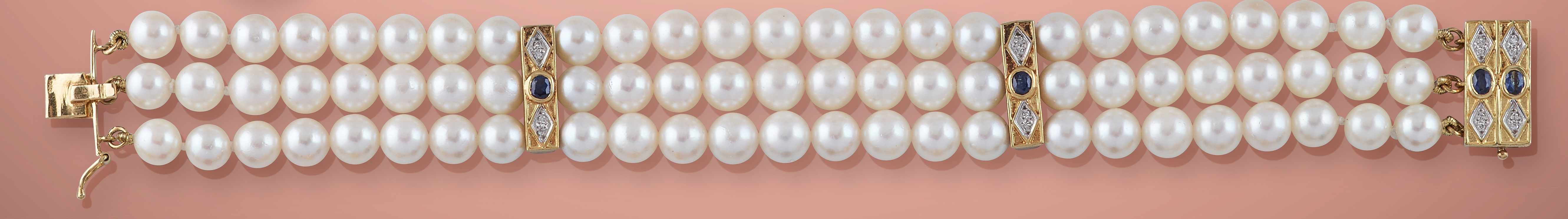 BRACELET PERLES DE CULTURE choker. Barrettes...