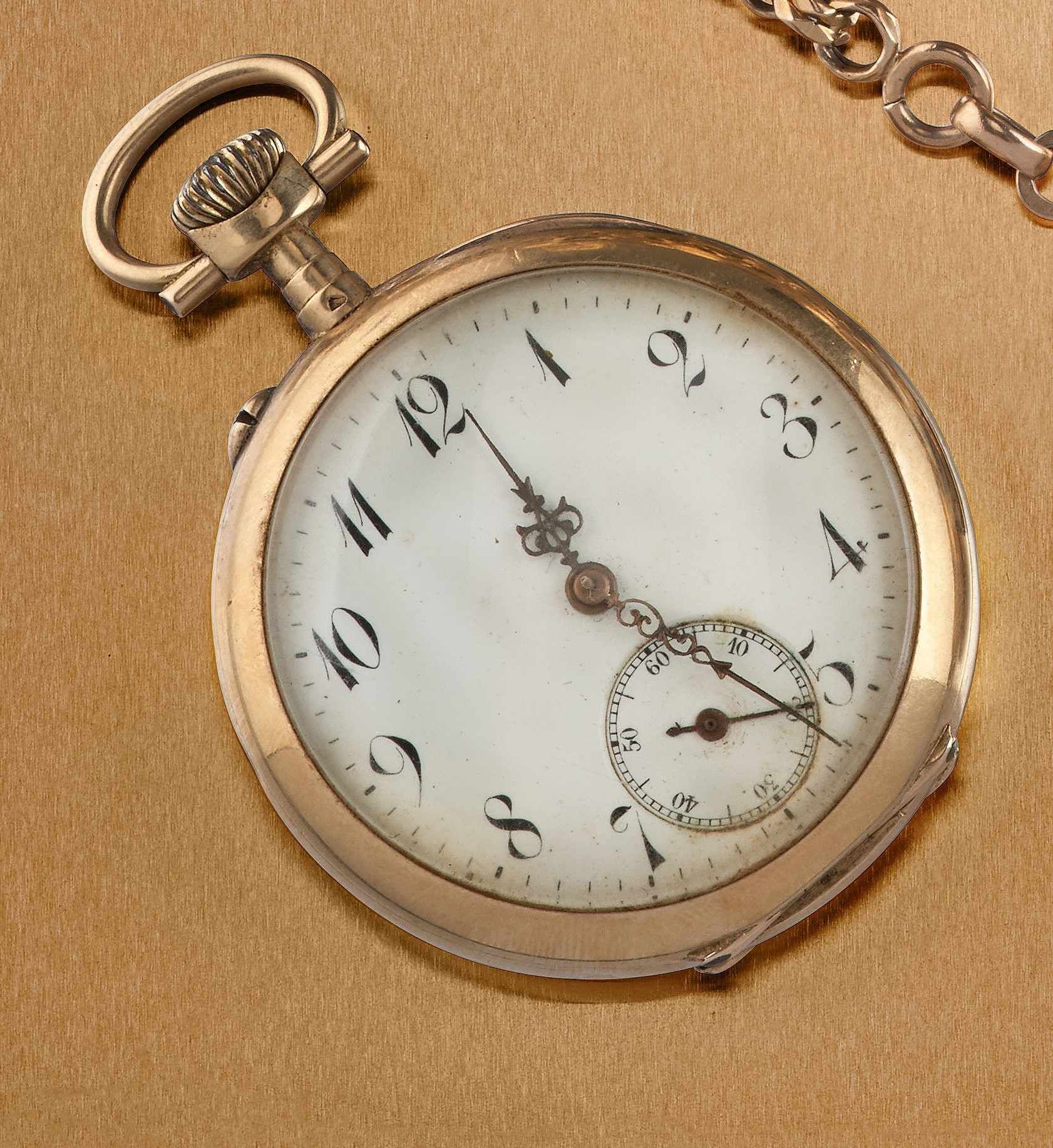 MONTRE DE POCHE en or jaune (750), cadran...