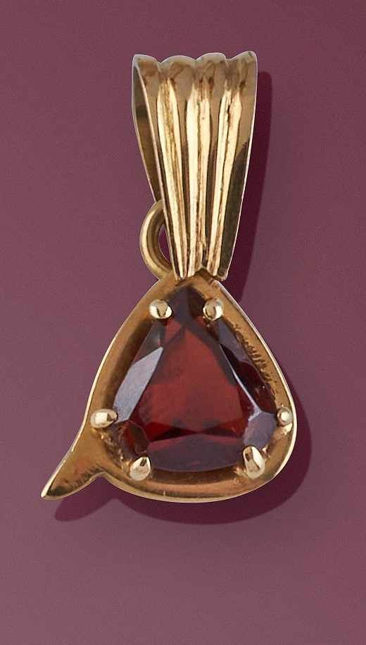 PENDENTIF en or jaune (750) avec pierre ...