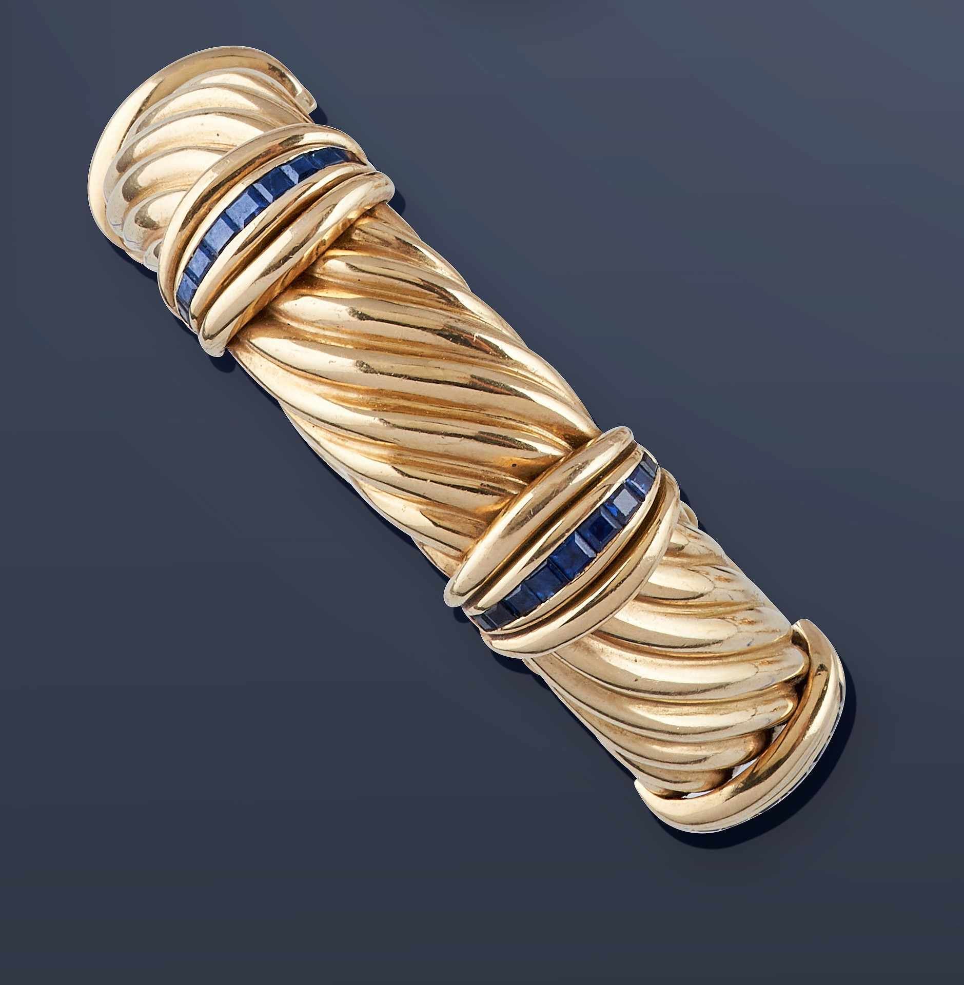 BRACELET JONC rigide en or jaune (750) à...