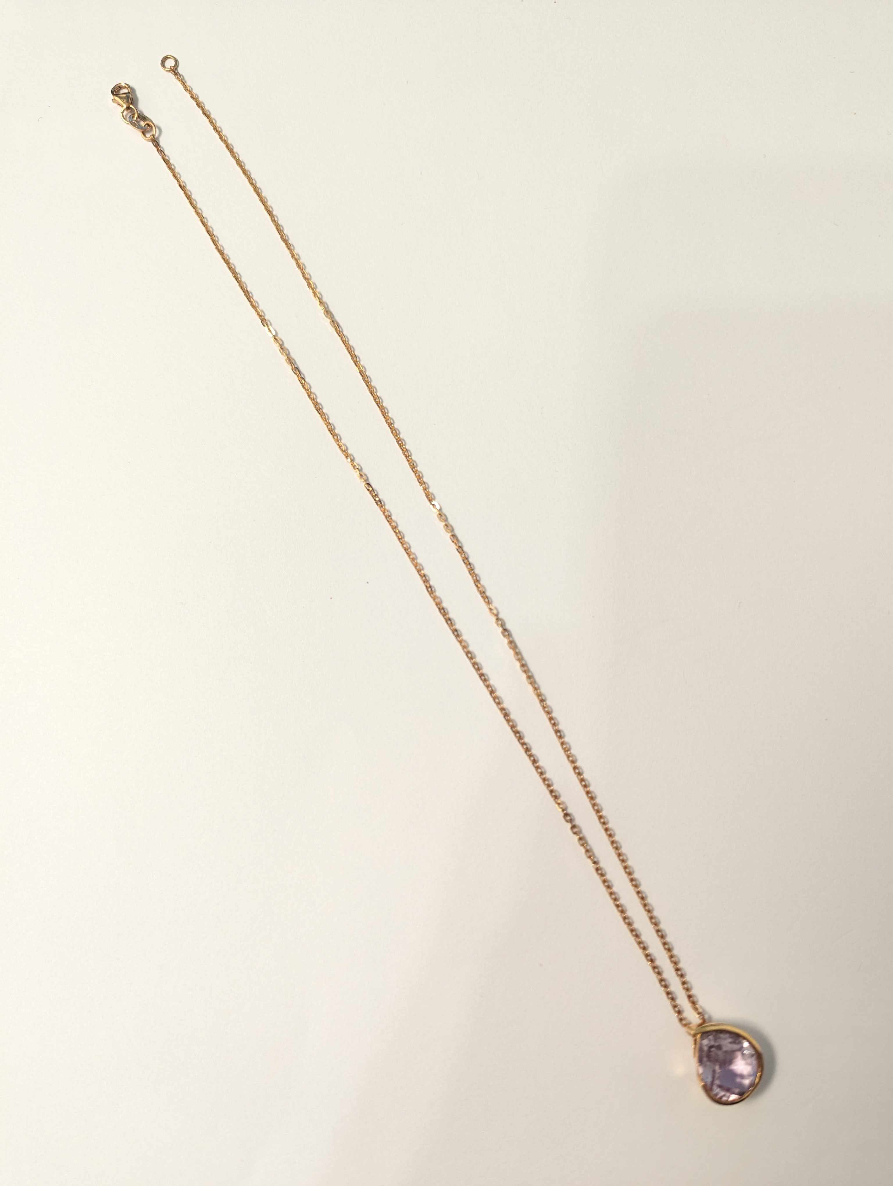 COLLIER CHAINE en or rose (750) à motif d'une...