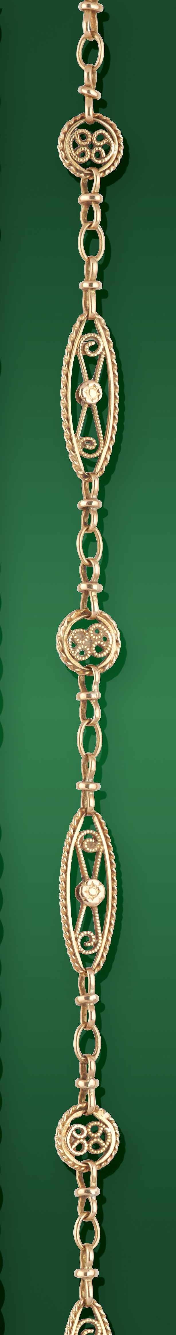 COLLIER souple en or jaune (750) à maillons...