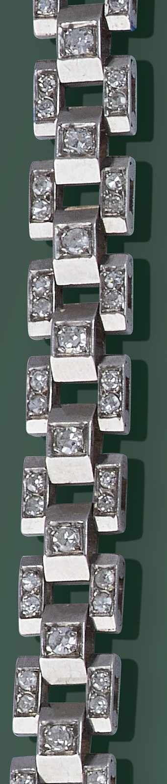 BRACELET LIGNE en platine (850) à mailles...