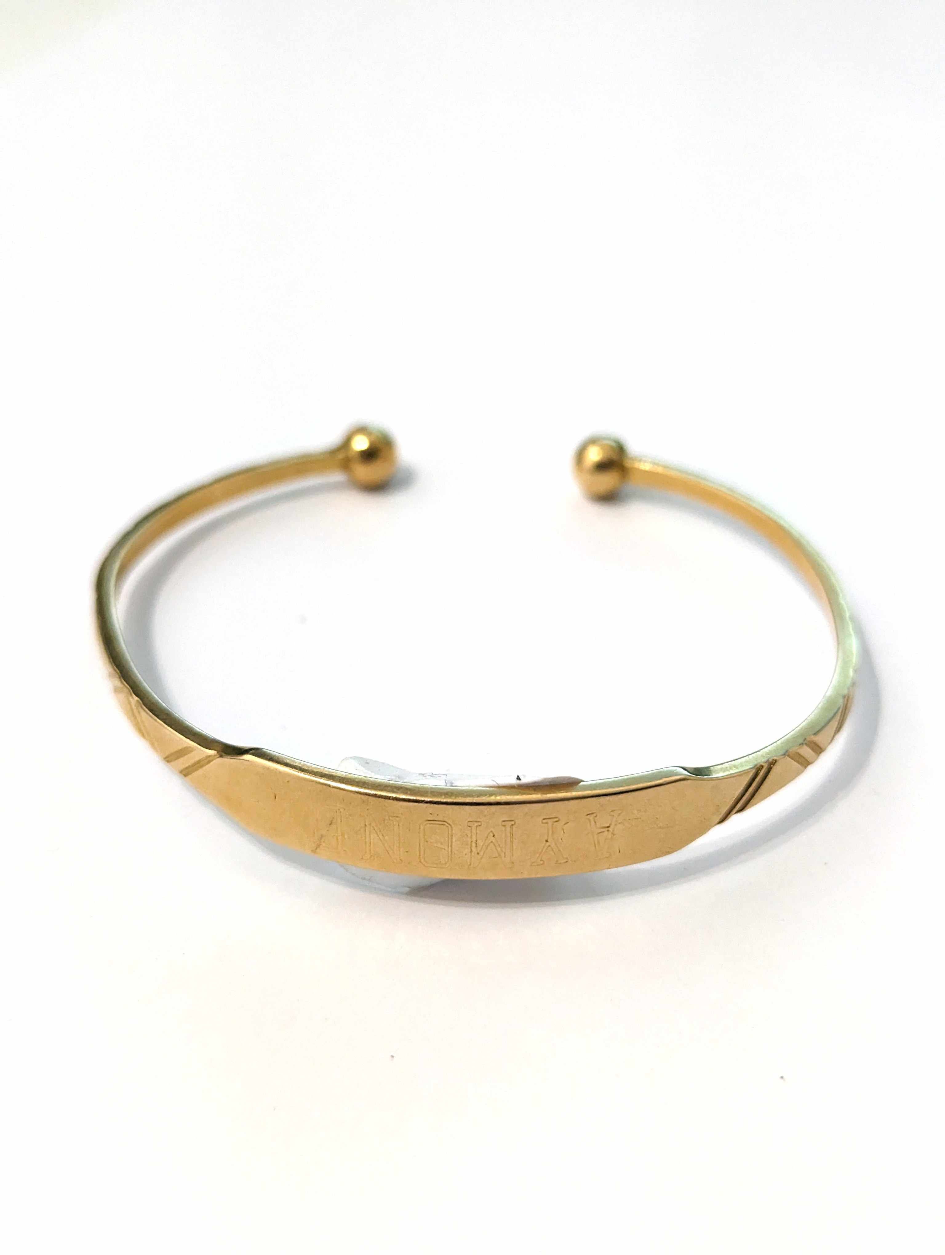 BRACELET jonc en or (750).