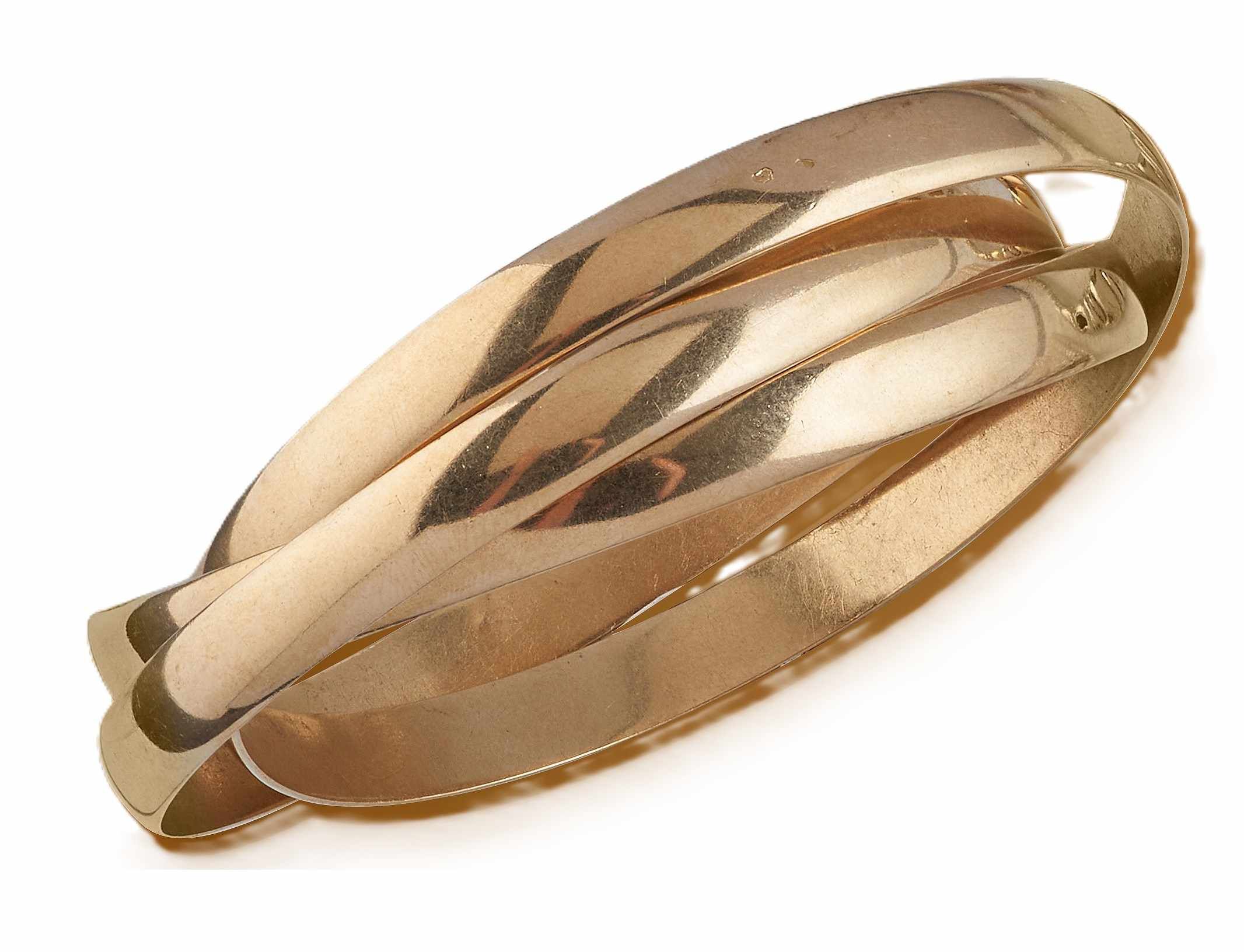 BRACELET trois anneaux rigides en or (75...