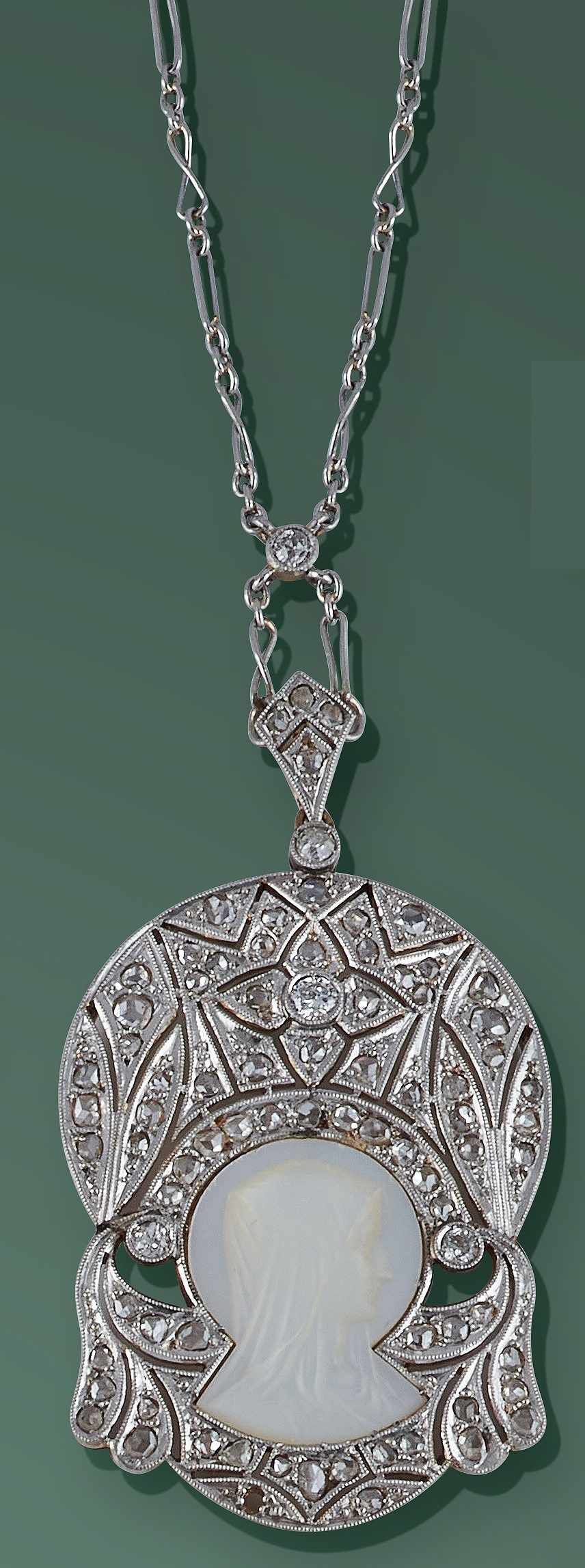COLLIER en or jaune et gris (750) avec grand...