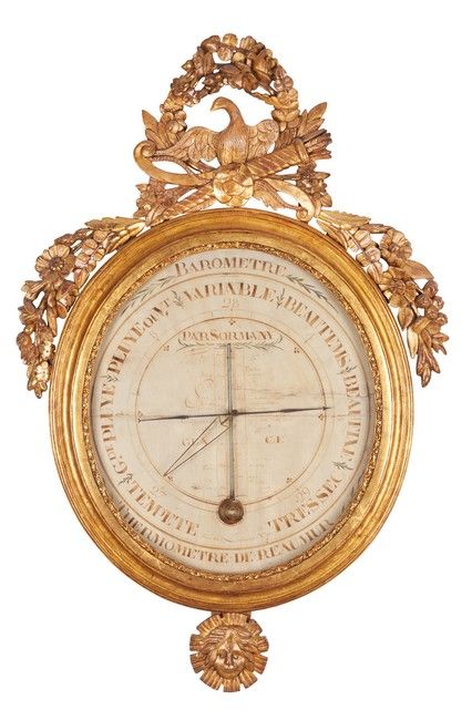 GRAND BAROMETRE-THERMOMETRE de Réaumur en...