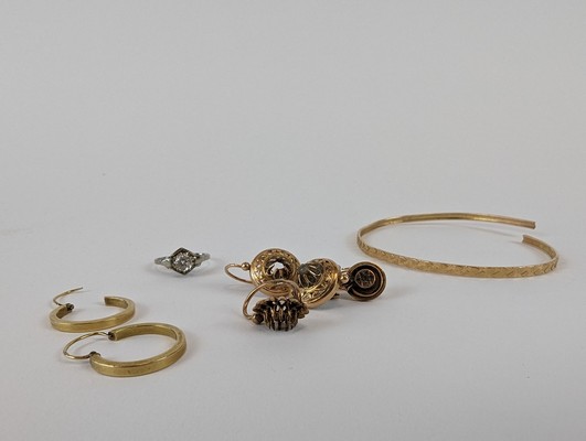LOT DE BIJOUX en or (750) accidentés.