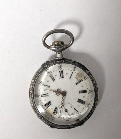 MONTRE DE GOUSSET en argent (925) ciselé,...