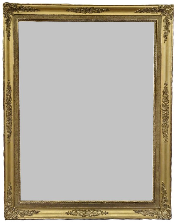 IMPORTANT MIROIR rectangulaire dans un cadre...