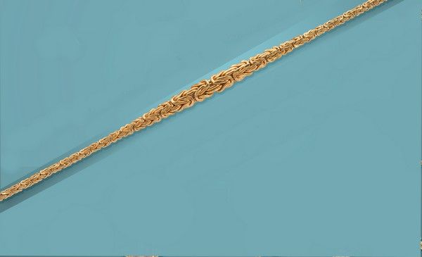 COLLIER en or (750) à maillons tressés en...