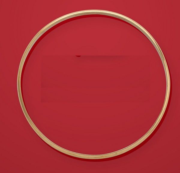 BRACELET jonc en or (750), intérieur plat,...