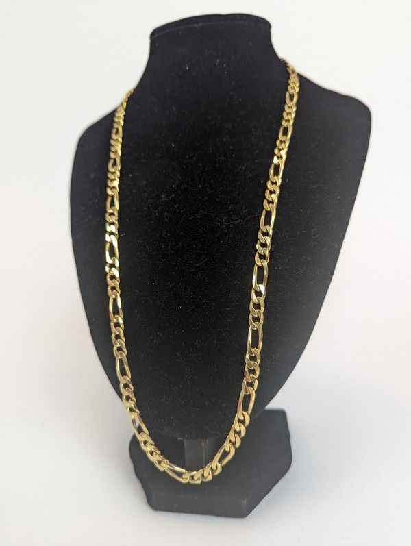 COLLIER en or (750) à maille gourmette. Travail...