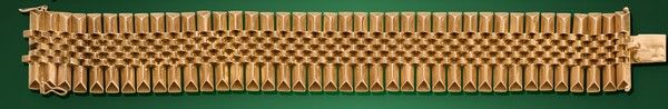BRACELET en or (750) à maillons baguettes...