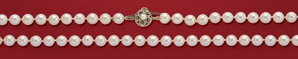 COLLIER de perles fantaisies et fermoir en...