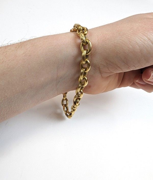 BRACELET CHAÎNE D’ANCRE en or jaune (750...