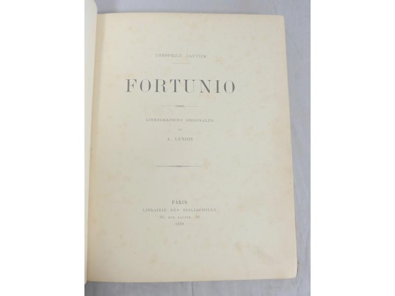 Lot de 4 vol. in-4 reliés : -Gautier : Fortunio,...