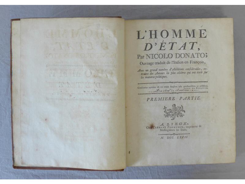 DONATO : L'Homme d'Etat. Liège, Plomteux,...