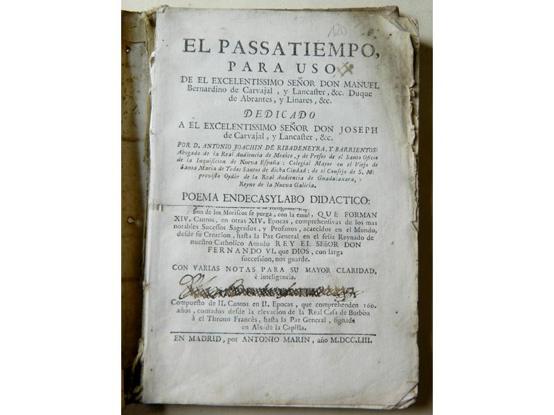 CARVAJAL (Don Manuel Bernardino) : El Passatiempo...