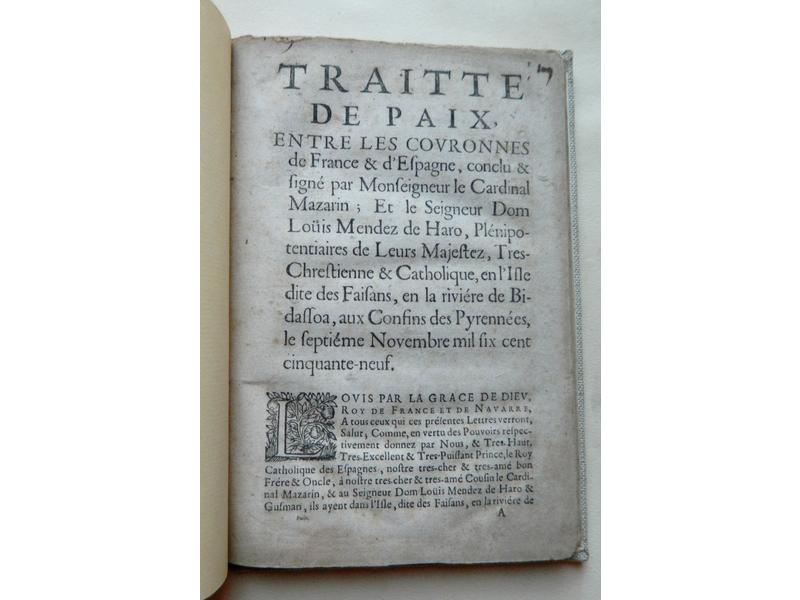 [PAIX DES PYRENEES] Traité de Paix entre...