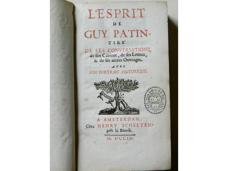 PATIN (G.) : L'esprit de Guy Patin tiré de...