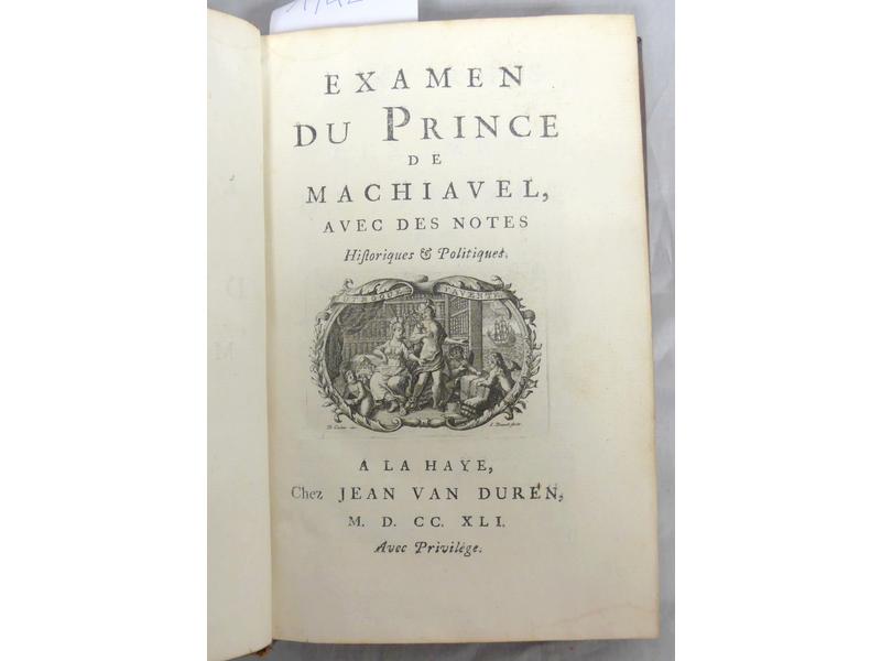 FREDERIC II/VOLTAIRE :  Examen du Prince...