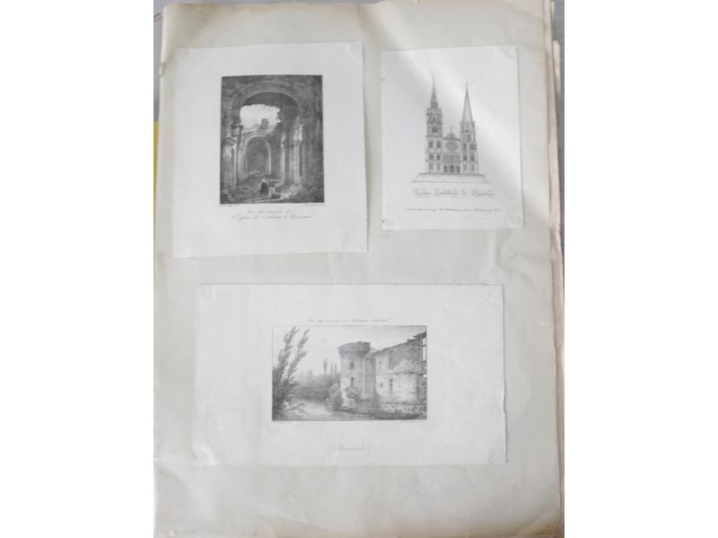 RECUEIL composite de gravures et lithographies...