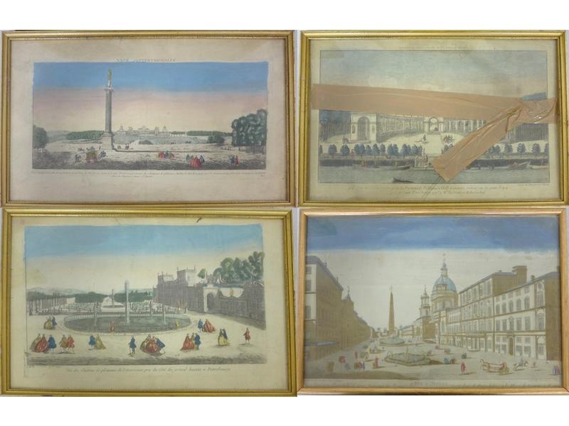 QUATRE VUES D'OPTIQUE, Rome, Saint-Petersbourg,...