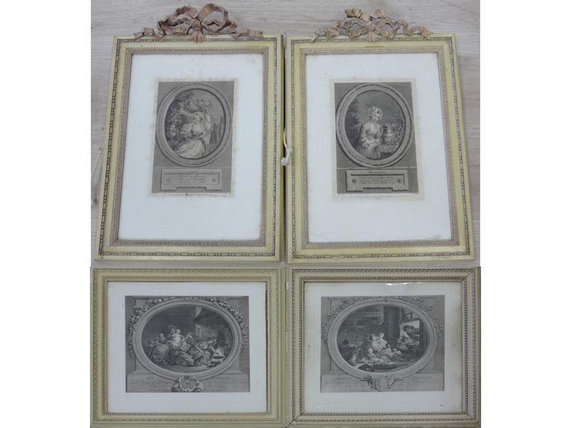 DEUX GRAVURES formant pendants