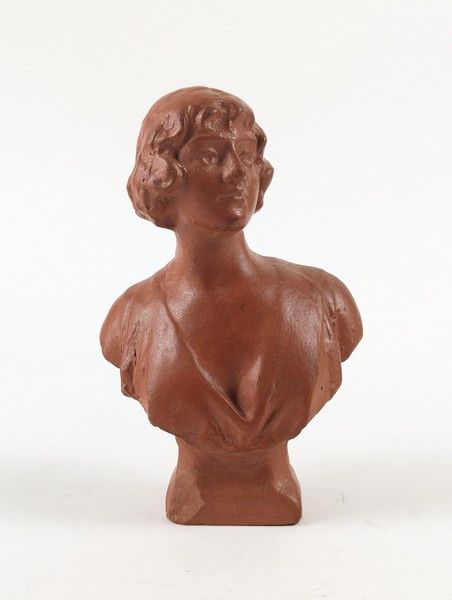 BUSTE de femme en terre cuite représentant...