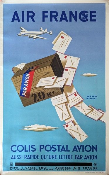 Hervé MORVAN (1917-1980) pour AIR FRANCE