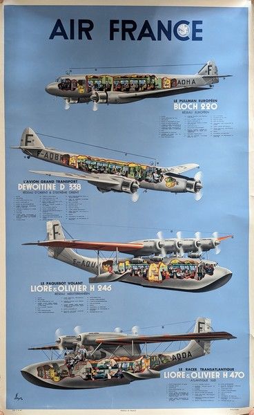 N' GERALE (XXe siècle) pour AIR FRANCE