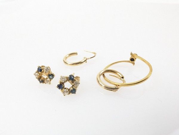 LOT DE BIJOUX en or (750), comprenant: