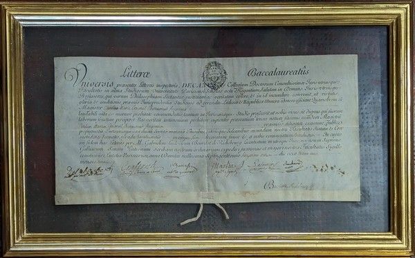 DEUX DIPLÔMES DE L'UNIVERSITÉ DE PARIS sous...
