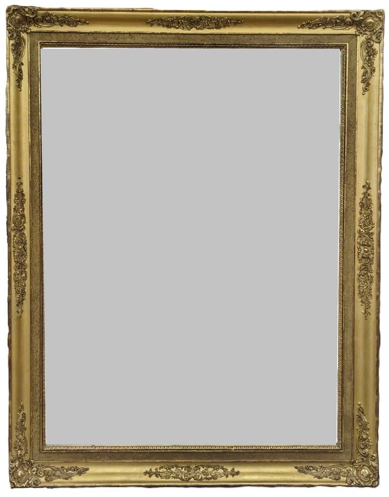 IMPORTANT MIROIR rectangulaire dans un cadre...
