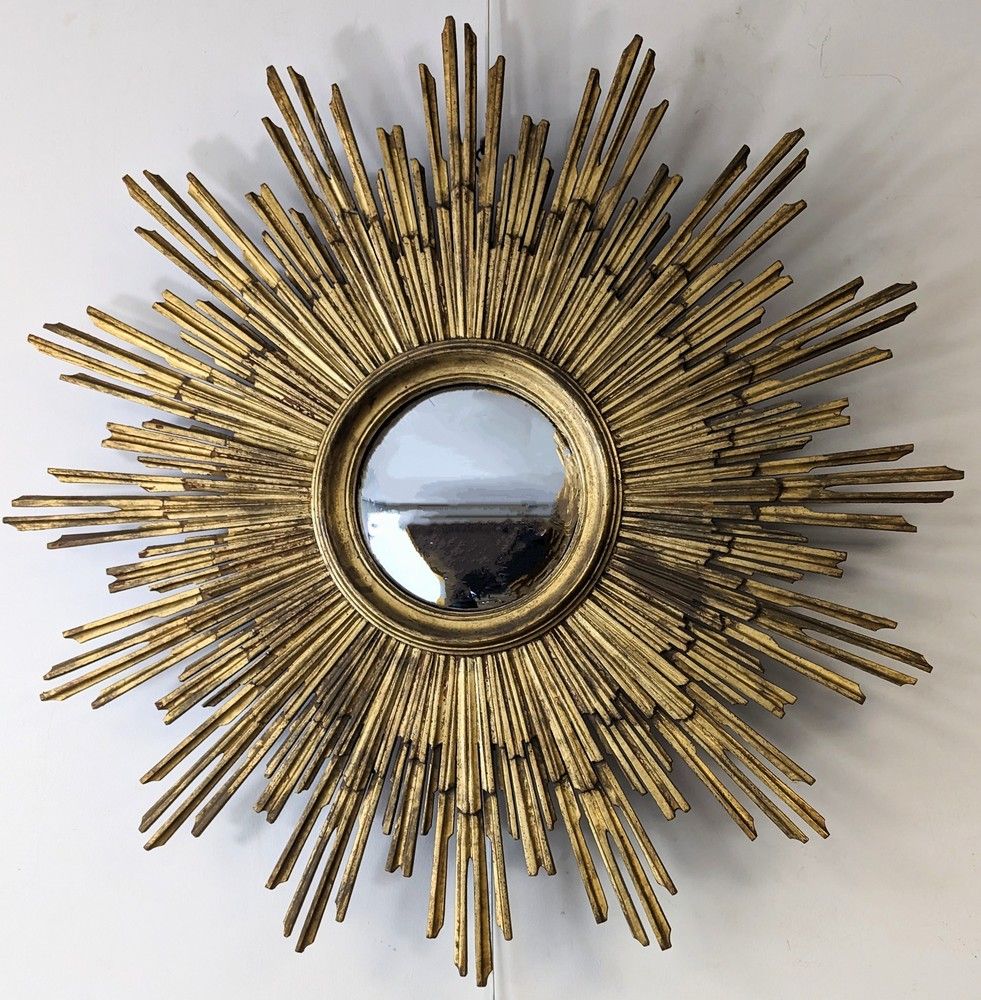 MIROIR SORCIERE dans un cadre en bois sculpté...