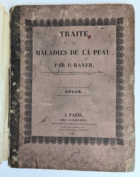 [MEDECINE] - RAYER: Traité des maladies de...