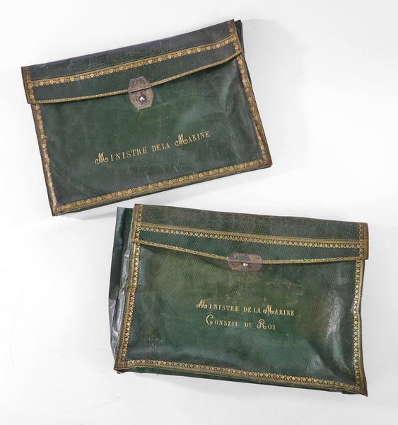 PORTEFEUILLE de Ministre de la Marine en...