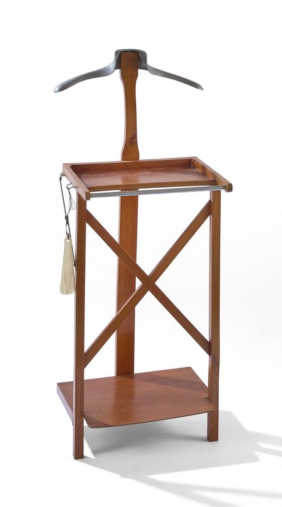 VALET DE CHAMBRE pliant en bois naturel à...