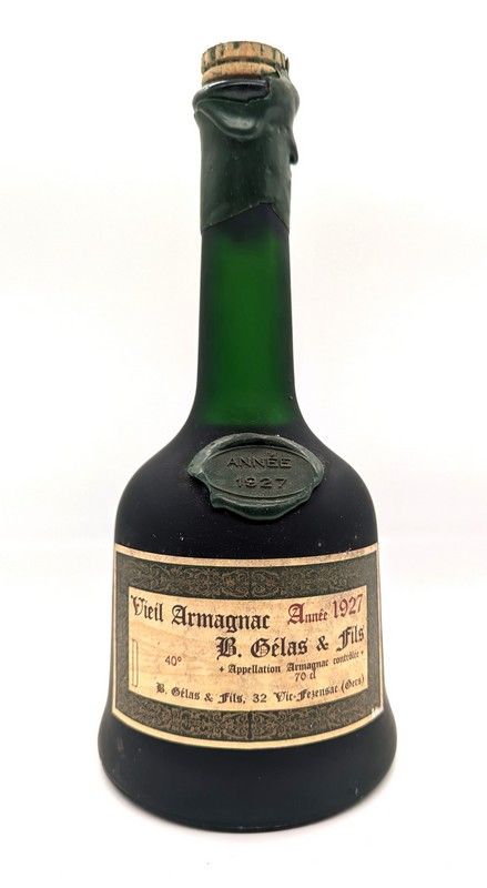 1 Blle VIEIL ARMAGNAC Mise B. Gélas & Fils...