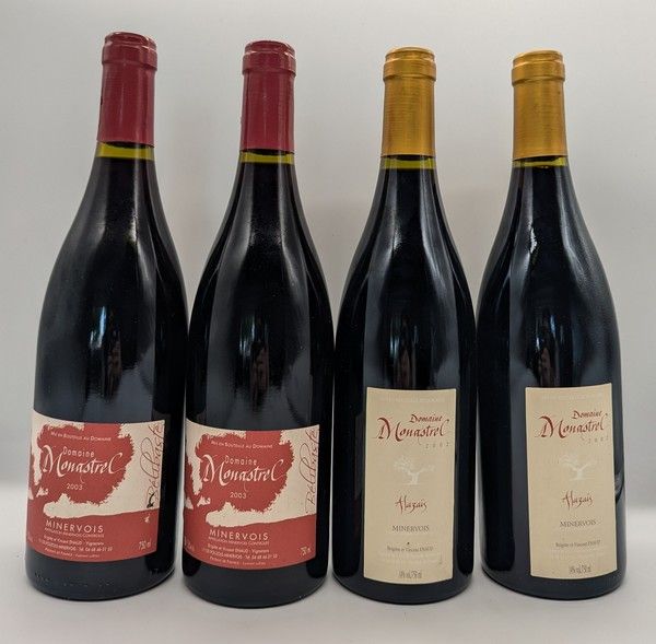 4 Blles MINERVOIS Domaine Monastrel Mise...