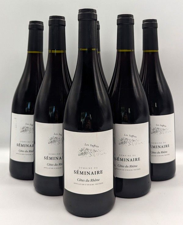 6 Blles CÔTES DU RHÔNE rouge bio "Les Saffres"...