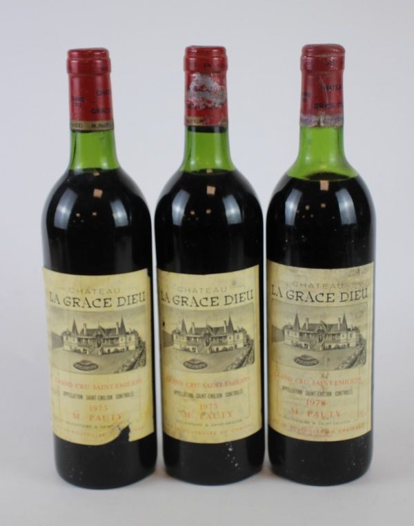 3 Blles CH. LA GRACE DIEU Saint-Emilion GC,...
