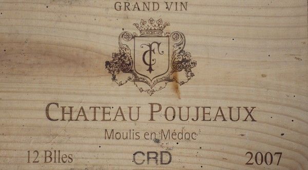 12 Blles CH. POUJEAUX Moulis 2007.