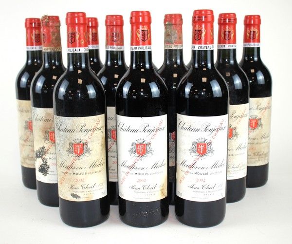 12 Blles CH. POUJEAUX Moulis 2002.