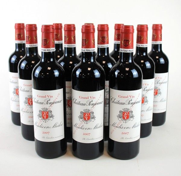 12 Blles CH. POUJEAUX Moulis 2007.