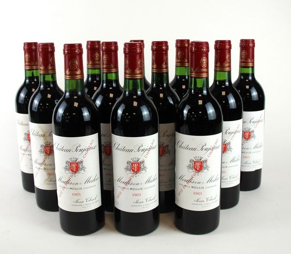 12 Blles CH. POUJEAUX Moulis 1983.