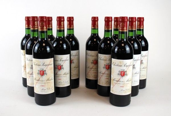12 Blles CH. POUJEAUX Moulis 1981.