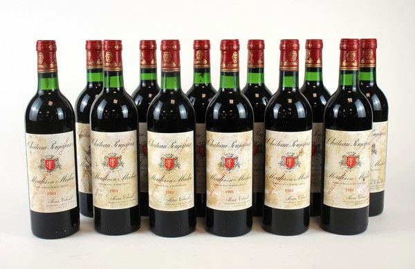 12 Blles CH. POUJEAUX Moulis 1981.