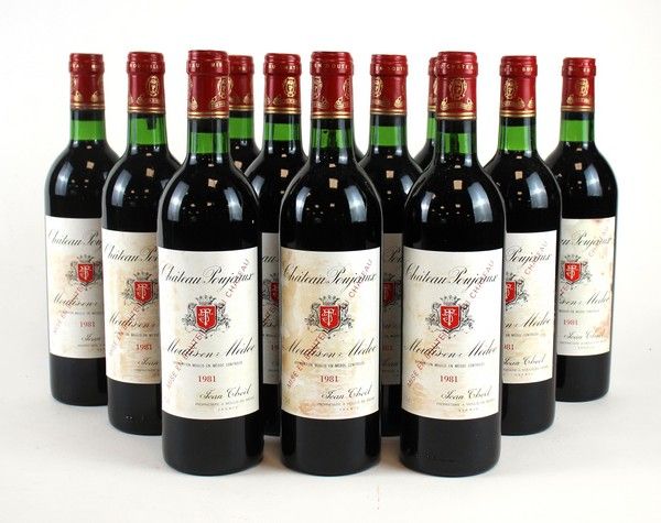 12 Blles CH. POUJEAUX Moulis 1981.